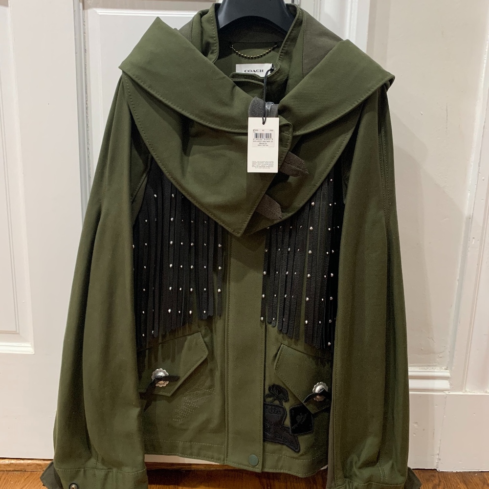 Coach Womens Sz 6 Western Military Jacket Fern